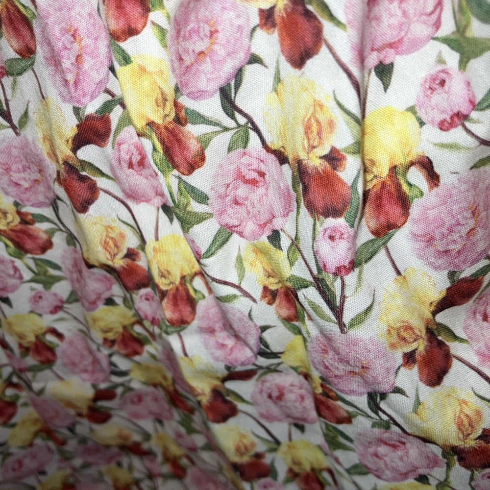 Mabel Gorgeous Floral Cut Out Mini Dress Size L White, Pink, Yellow Flowers - Picture 7 of 16